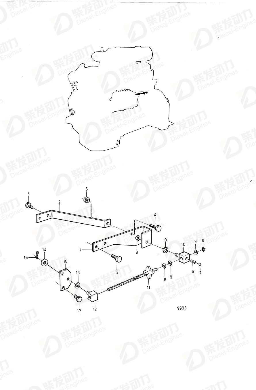 VOLVO Bracket 862328 Drawing